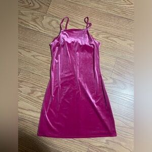 Pink Velour Dress Small